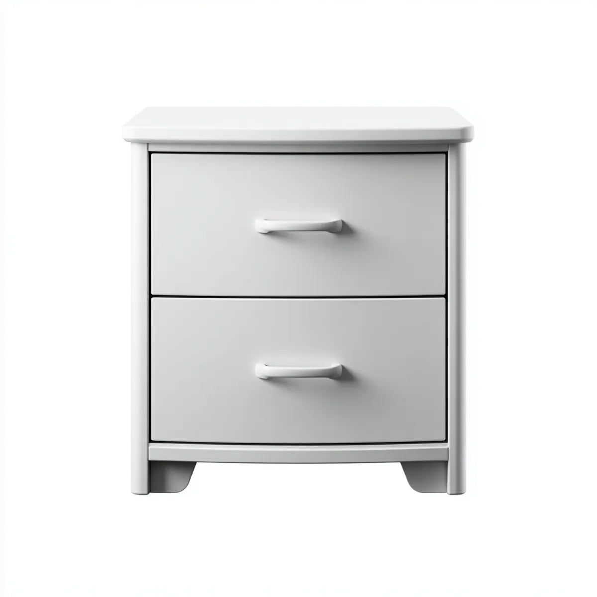 Comodino a 2 cassetti bianco in MDF rettangolare 50 x 40 x 60 cm
